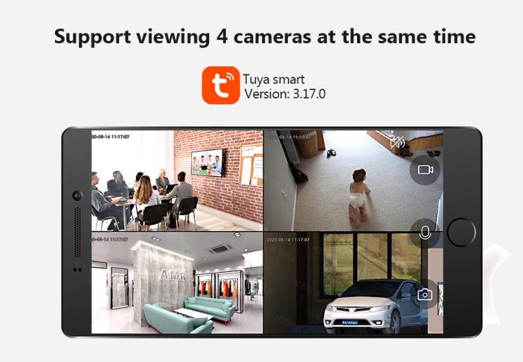家用WIFI無線網絡攝像機涂鴉智能云臺旋轉高清監控YT13 室內網絡攝像機 第5張