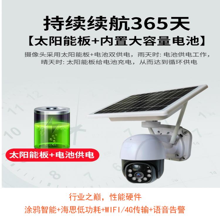 涂鴉2.8寸戶外防水無線球機(jī)Tuya4G太陽(yáng)能監(jiān)控海思低功耗攝像頭電池?cái)z像機(jī) 4G太陽(yáng)能攝像機(jī) 第4張