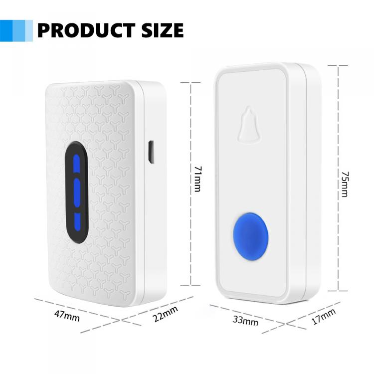 USB家用無線門鈴遠(yuǎn)距離防水直流音樂電子門鈴 USB供電門鈴 第7張