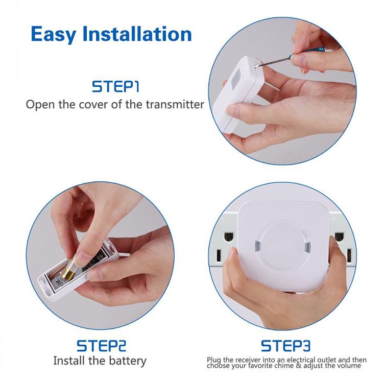 交流供電家用遠距離遙控無線門鈴N6黑 交流供電門鈴 第17張-家家安科技 交流供電家用遠距離遙控無線門鈴N6黑 交流供電門鈴 第17張