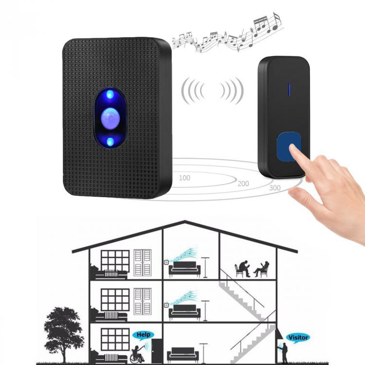紅外感應家用無線門鈴遠距離防水小夜燈電子門鈴N108K 夜燈門鈴 第6張