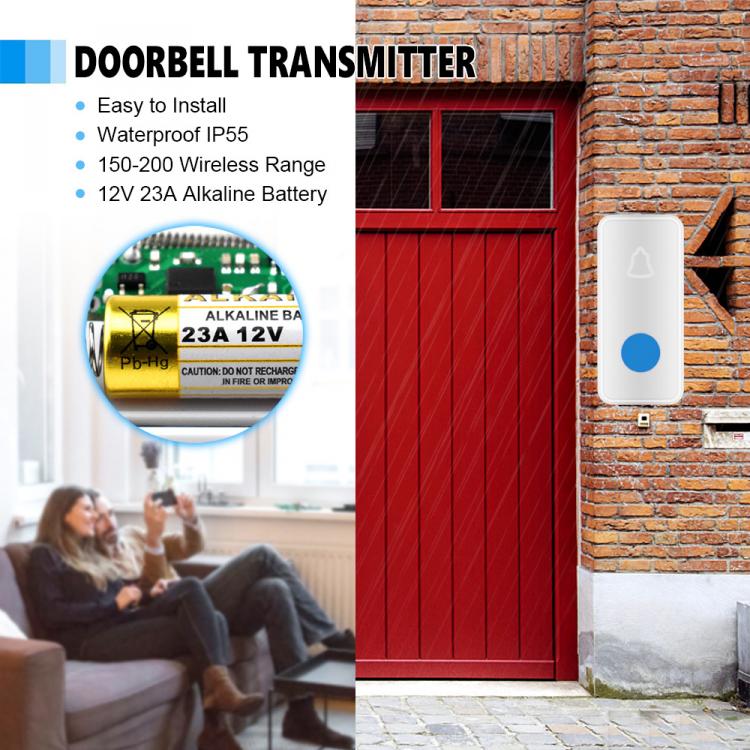 USB家用無線門鈴遠(yuǎn)距離防水直流音樂電子門鈴 USB供電門鈴 第4張