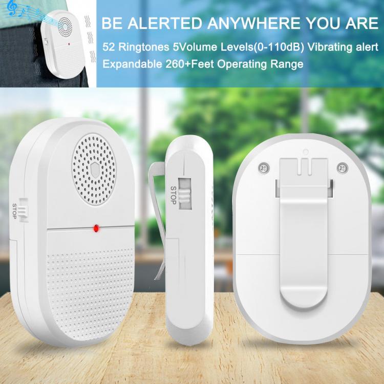 LIKEPAI Vibration Pager Nurse Calling Alarm System for Home Elderly Patient Portable Caregiver Pager Motion Sensor Alert Product Center 第2張
