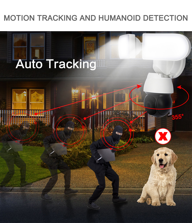 家家安涂鴉tuya泛光燈戶外防水高清夜視球機攝像頭庭院操場廣場道路照明監控兩用 品牌動態 第4張