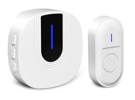 交流供電無線家用防水門鈴300米遠距離傳輸55首鈴聲美規歐規英規澳規日規插頭無線門鈴N99D