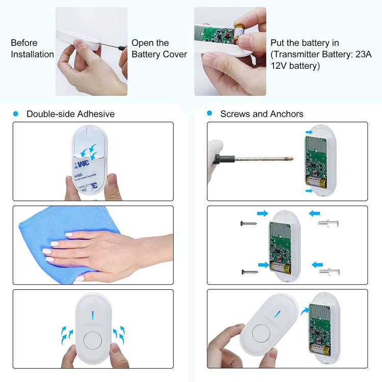 交流供電無線家用防水門鈴300米遠距離傳輸55首鈴聲美規歐規英規澳規日規插頭無線門鈴N99D 交流供電門鈴 第4張