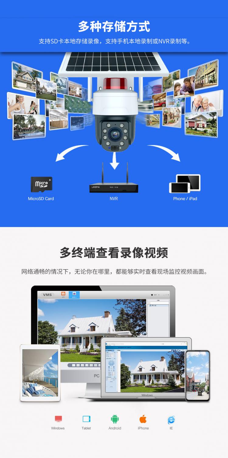 30倍光學(xué)變焦防水戶外太陽能4G+WIFI監(jiān)控球機無線360°云臺攝像頭 4G監(jiān)控攝像機 第10張