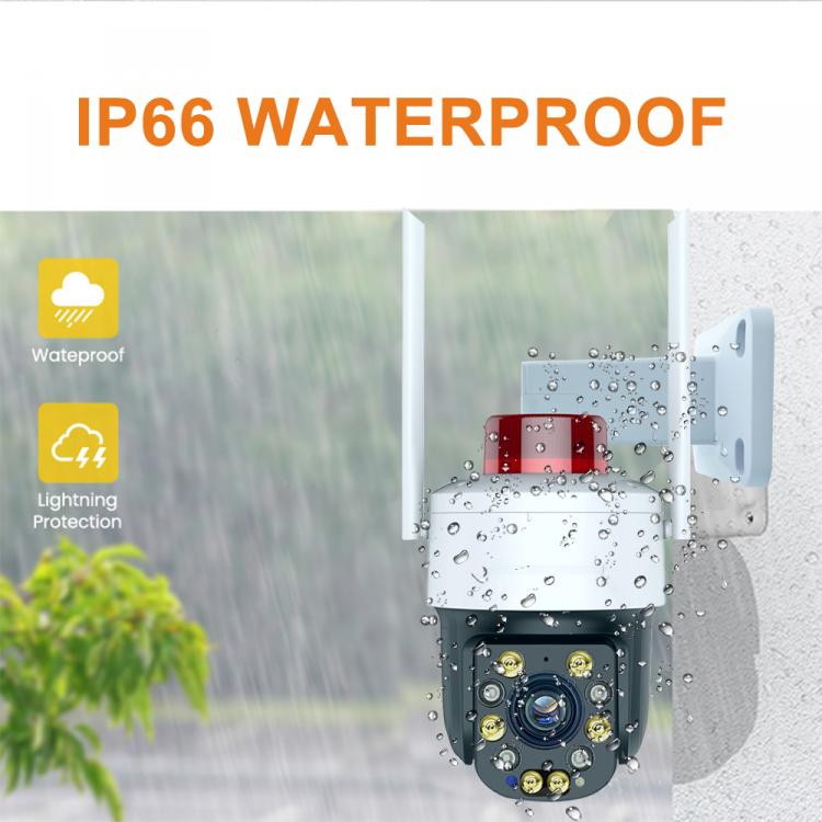 30倍變焦紅外夜視云臺高清5MP戶外防水球形攝像機帶報警燈手機遠程視頻4G+WIFI無線監控攝像頭 4G監控攝像機 第2張