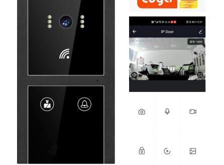 H5Tuya涂鴉智能可視對講聯動開鎖有線聯網常規供電嵌入式工程類可視對講門鈴主機