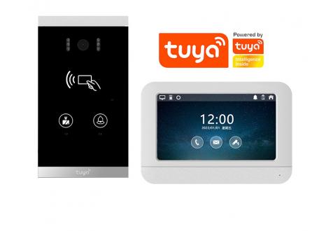 涂鴉可視對(duì)講套裝公寓辦公樓寫字樓小區(qū)機(jī)關(guān)單位訪客來(lái)訪視頻呼叫雙向視頻語(yǔ)音樓宇對(duì)講門禁系統(tǒng)H6+P7008