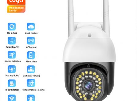 tuya涂鴉室外防水36燈球機(jī)TUYA戶外高清監(jiān)控?cái)z像頭雙光源夜視全彩球形攝像機(jī)