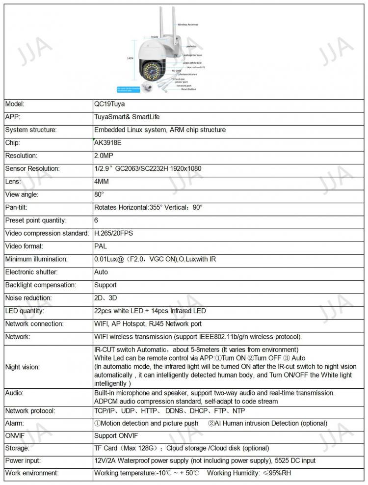 tuya涂鴉室外防水36燈球機TUYA戶外高清監控攝像頭雙光源夜視全彩球形攝像機 品牌動態 第8張-家家安科技 tuya涂鴉室外防水36燈球機TUYA戶外高清監控攝像頭雙光源夜視全彩球形攝像機 品牌動態 第8張